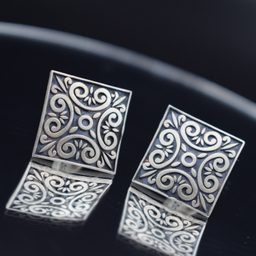 دکمه سردست نقره مردانه مدل مهراز کد CSE01