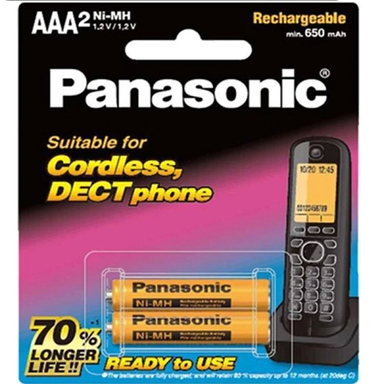 باتری نیم قلمی شارژی تلفن بی سیم پاناسونیک مدل BK-4LDAW/2BT