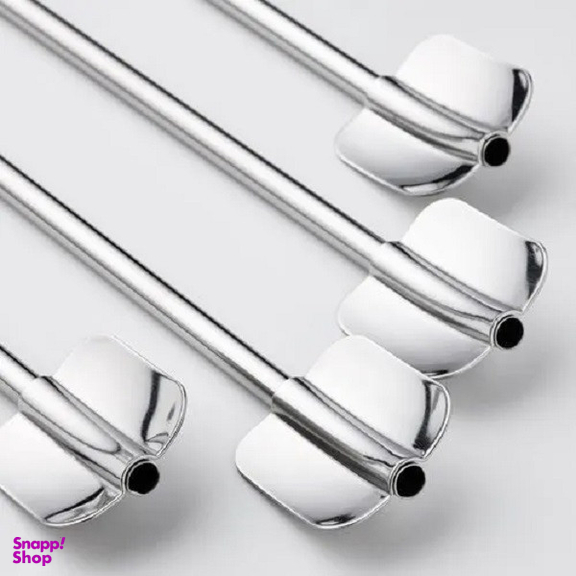 قاشق شربت خوری ایکیا مدلLUFTTAT مجموعه 4 عددی به همراه فرچه نظافت