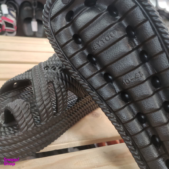 دمپایی دخترانه زیتون مدل ساحلی رنگ مشکی