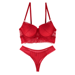 ست شورت و سوتین زنانه برتا کد 6077RP رنگ قرمز