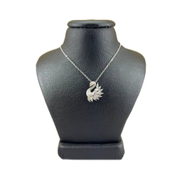 گردنبند نقره زنانه سواروسکی مدل قو تمام سنگ جواهری کد 989845