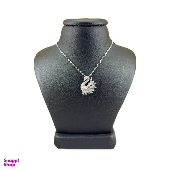 گردنبند نقره زنانه سواروسکی مدل قو تمام سنگ جواهری کد 989845