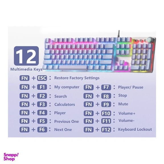 کیبورد باسیم مکانیکال آئولا کد F2088 Pro