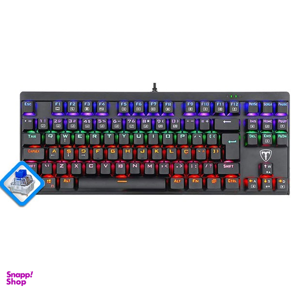 کیبورد مخصوص بازی تی دگر مدل Corvette T-TGK302 Blue Switch