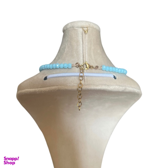 گردنبند مهره‌ ای زنانه مدل سنگ تراش خورده کریستالی