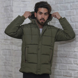 کاپشن مردانه مدل 1102 رنگ زیتونی