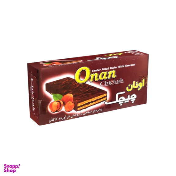 ویفر مغز فندقی با روکش کاکائو اونان چیچک بسته 24 عددی