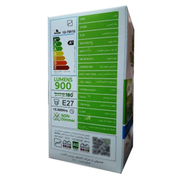 لامپ فوق کم مصرف ال ای دی 10 وات تک تاب مدل حبابی پایه E27 مجموعه 5 عددی