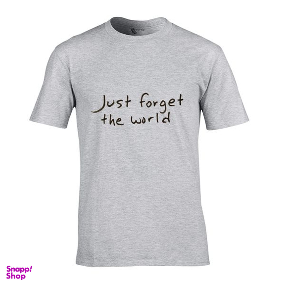 تی شرت آستین کوتاه مردانه مدل just forget the world