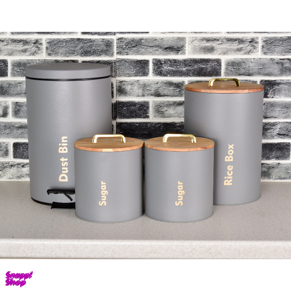 سرویس آشپزخانه 4 پارچه یونیک مدل درب چوبی دسته T کد 803