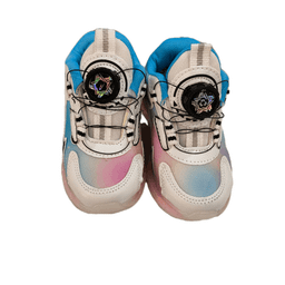 کتانی راحتی مدل فشن پیچی کد 123 رنگ آبی صورتی