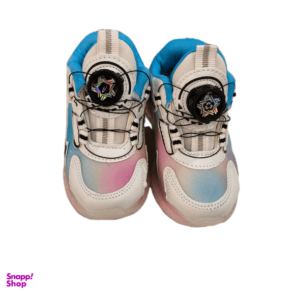 کتانی راحتی مدل فشن پیچی کد 123 رنگ آبی صورتی