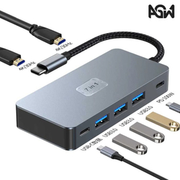 USB هاب 7 پورت Type-C ای جی دبلیو مدل BYL-2312
