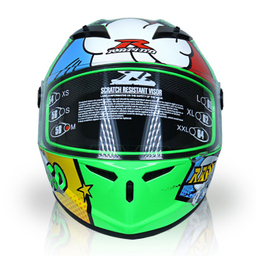 کلاه کاسکت راپیدو 982مدل let’s go رنگ سبز