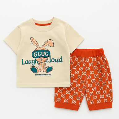 ست تیشرت و شلوارک مدل گوچی کد 7656