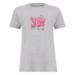 تیشرت راحتی زنانه کد 1027 رنگ خاکستری