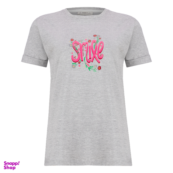 تیشرت راحتی زنانه کد 1027 رنگ خاکستری