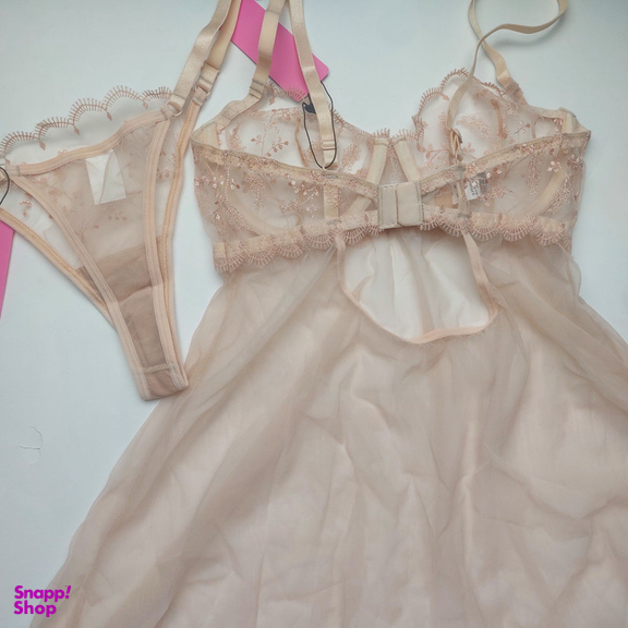 لباس خواب زنانه برتا مدل توری فنردار کد 2200C