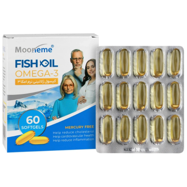 سافت ژل امگا 3 اکسیر آفرین آریا بسته 60 عددی