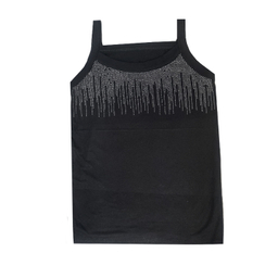 تاپ زنانه مدل نگین دار کد 609 رنگ مشکی