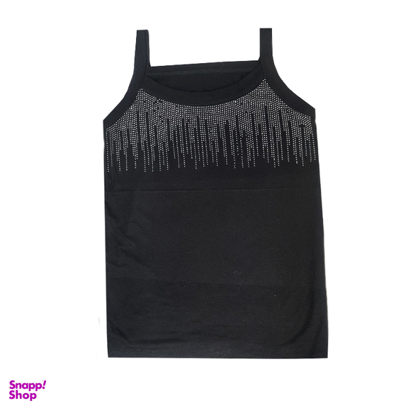 تاپ زنانه مدل نگین دار کد 609 رنگ مشکی