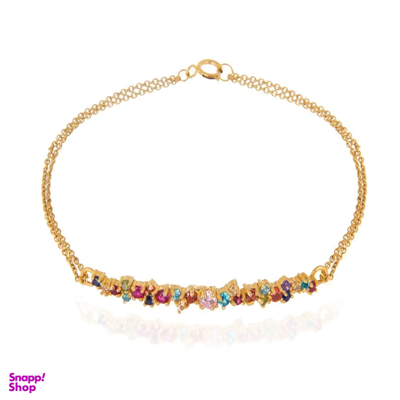 دستبند طلا 18 عیار زنانه کاپانی مدل مولتی کد kb021