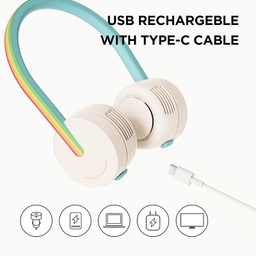 پنکه دور گردنی کودک زوی زویی مدل F8 Rainbow