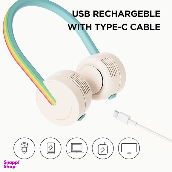 پنکه دور گردنی کودک زوی زویی مدل F8 Rainbow