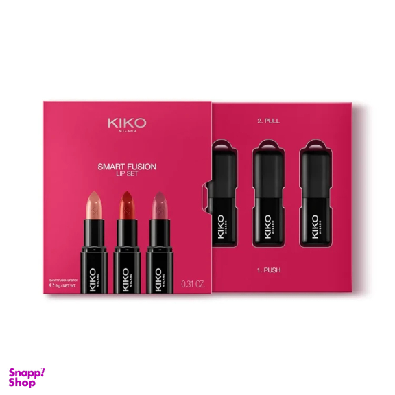 رژ لب کیکو میلانو مدل smart fusion lip set بسته 3 عددی