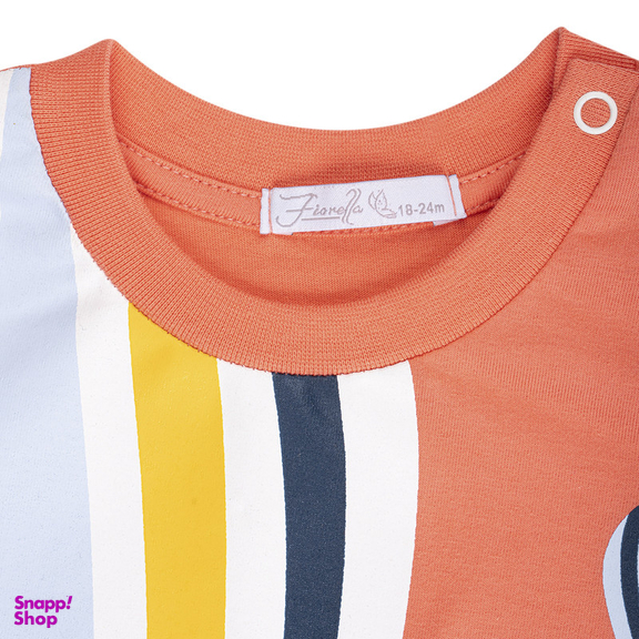 ست تیشرت و شلوارک پسرانه فیورلا مدل بالن رنگین کمان کد 25038