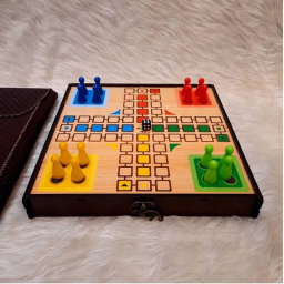 مجموعه شش بازی منچ و مارپله و شطرنج چوبی مدل گیم برد کد 0127