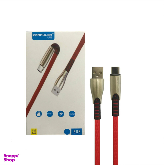 کابل دیتا Type-C کانفلون مدل S88 طول 1 متر