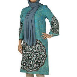مانتو زنانه پارسی مدل کاشی فیروزه