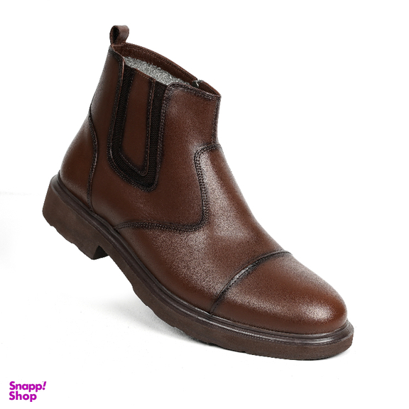 نیم بوت چرم مردانه کیاک مدل چلسی کد 96 رنگ قهوه ای