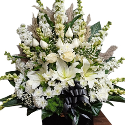 باکس گل طبیعی گلی کد 20098 رنگ سفید