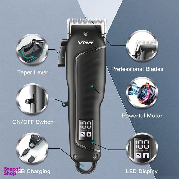 ماشین اصلاح سر و صورت حرفه ای وی جی آر مدل V-683