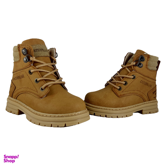 بوت پسرانه طرح Caterpillar کد CT22 رنگ نسکافه ای