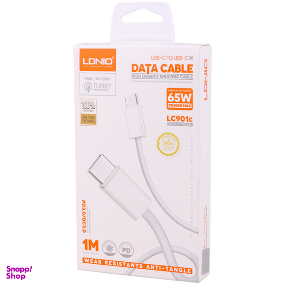 کابل تبدیل Type-C الدینیو مدل LC901C PD3.0 QC3.0 65W طول 1 متر