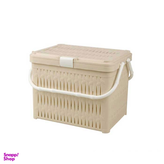 سبد پیک نیک لیمون مدل بامبو درب دار کوتاه کد LP96