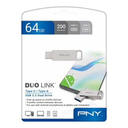 فلش مموری پی ان وای مدل Duo Link USB 3.2 ظرفیت 64 گیگابایت