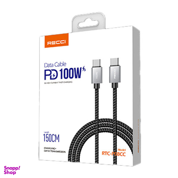 کابل USB-C رسی مدل RTC-P08CC طول 1.5 متر