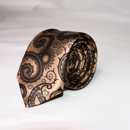 ست کراوات و دستمال جیب مردانه آیکت مدل بته جقه محو