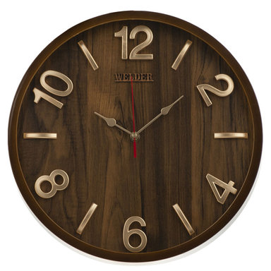 ساعت دیواری ولدر طرح چوب کد 604