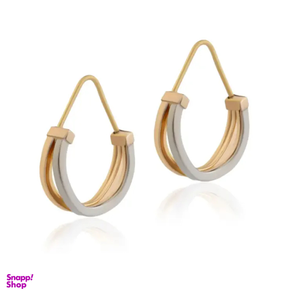 گوشواره طلا 18 عیار زنانه داریم مدل حلقه ای