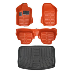 کفپوش پنج بعدی خودرو پانیذ مدل EVA مناسب پژو 207 به همراه کفپوش صندوق