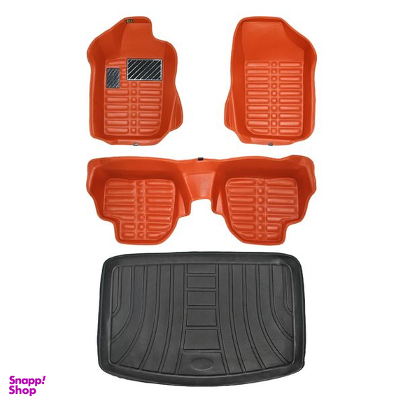 کفپوش پنج بعدی خودرو پانیذ مدل EVA مناسب پژو 207 به همراه کفپوش صندوق