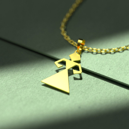 گردنبند طلا 18 عیار زنانه مدوپد مدل آدمک کد F3-1-1259