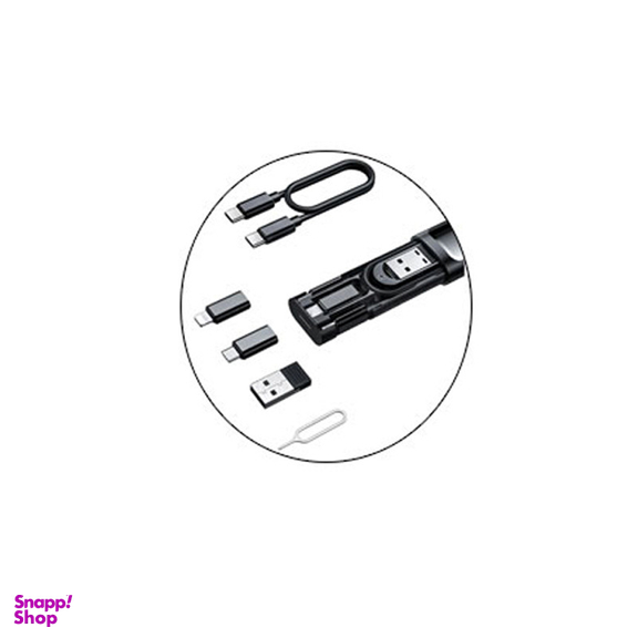 کابل تبدیل USB-C/USB به لایتنینگ/USB-C/MicroUSB بیوا مدل C-17 طول 0.28 متر