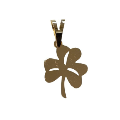 آویز گردنبند طلا 18 عیار زنانه مدل شبدر چهار برگ